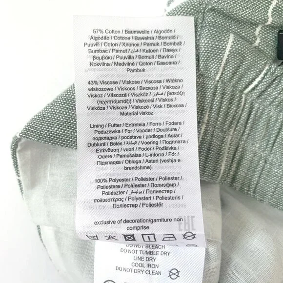 Vero Moda vmserena Strap Bra Top Bustier Smocked Green Stripe Crop Prep Tailored - Picture 9 of 11